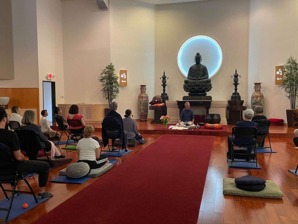 Howie Cohn giving dharma talk at retreat at ABC main building